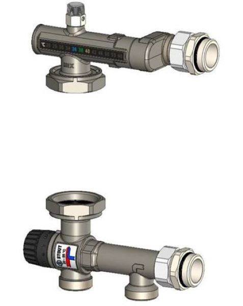 STOUT Насосно-смесительный узел с термостатическим клапаном 20-55°C, без насоса