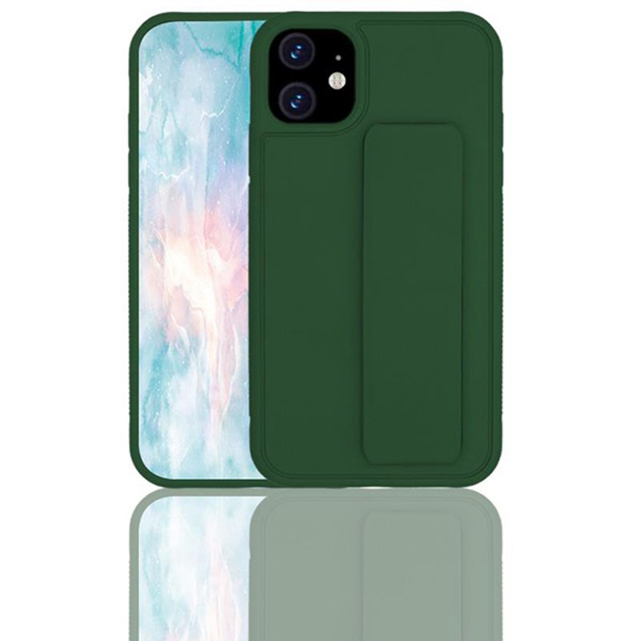 

Чехол силиконовый для iPhone 11 Pro Max с магнитной подставкой зеленый, Apple iPhone 11 Pro Max