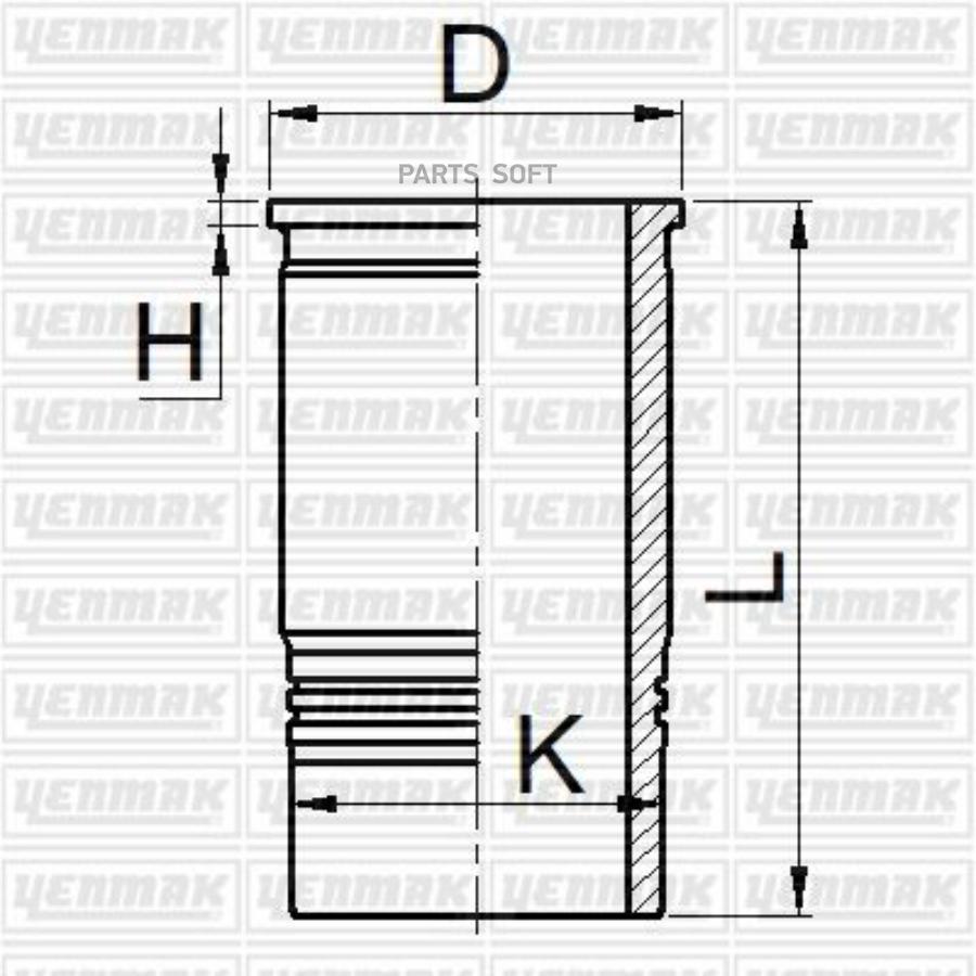 Гильза Std O108, K120, L228, H8,07, D131,7 YENMAK 5106065000