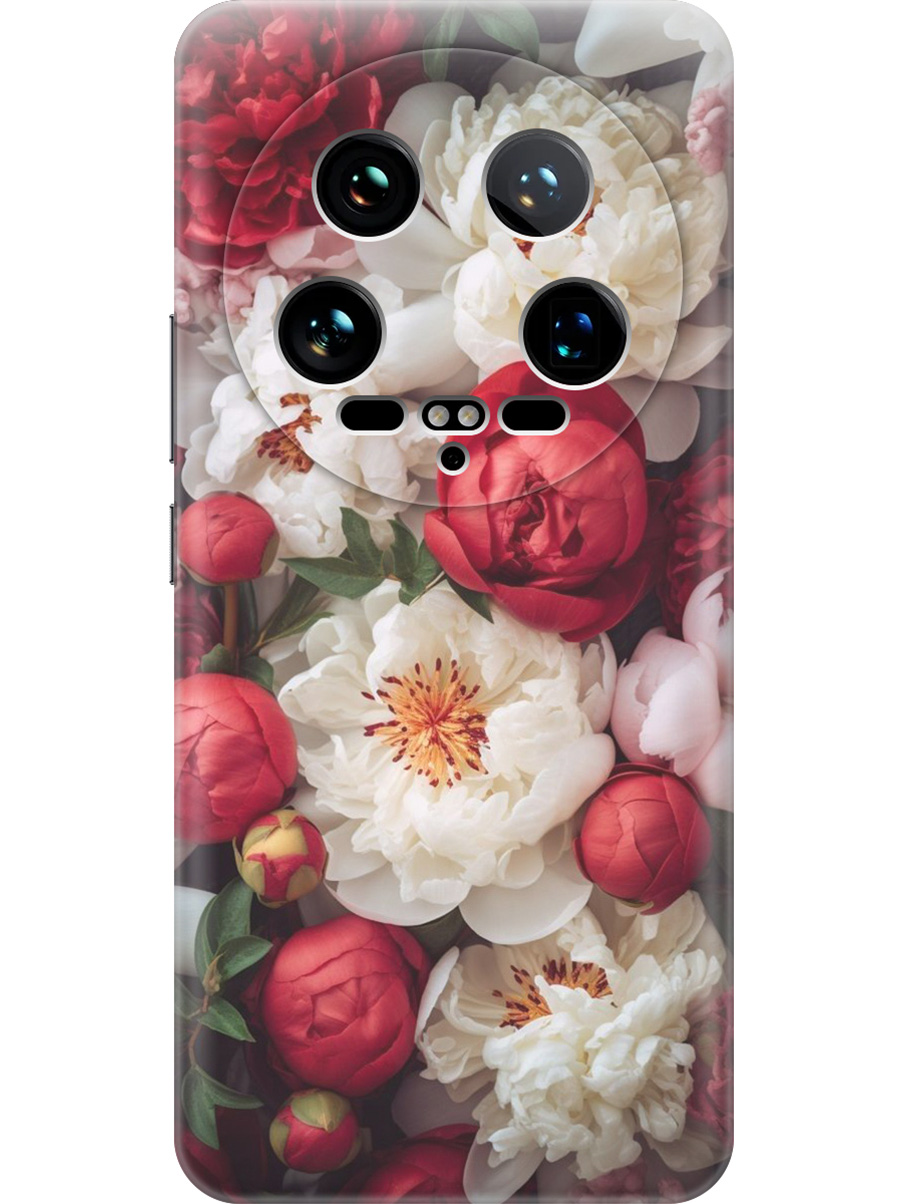 

Силиконовый чехол на Xiaomi 14 Ultra с принтом "Красно-белые пионы", Прозрачный;белый;красный, 781969921