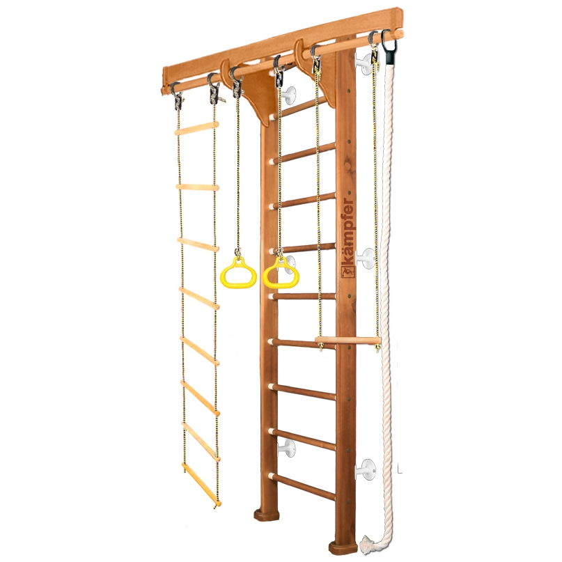 фото Домашний спортивный комплекс kampfer wooden ladder wall, ореховый