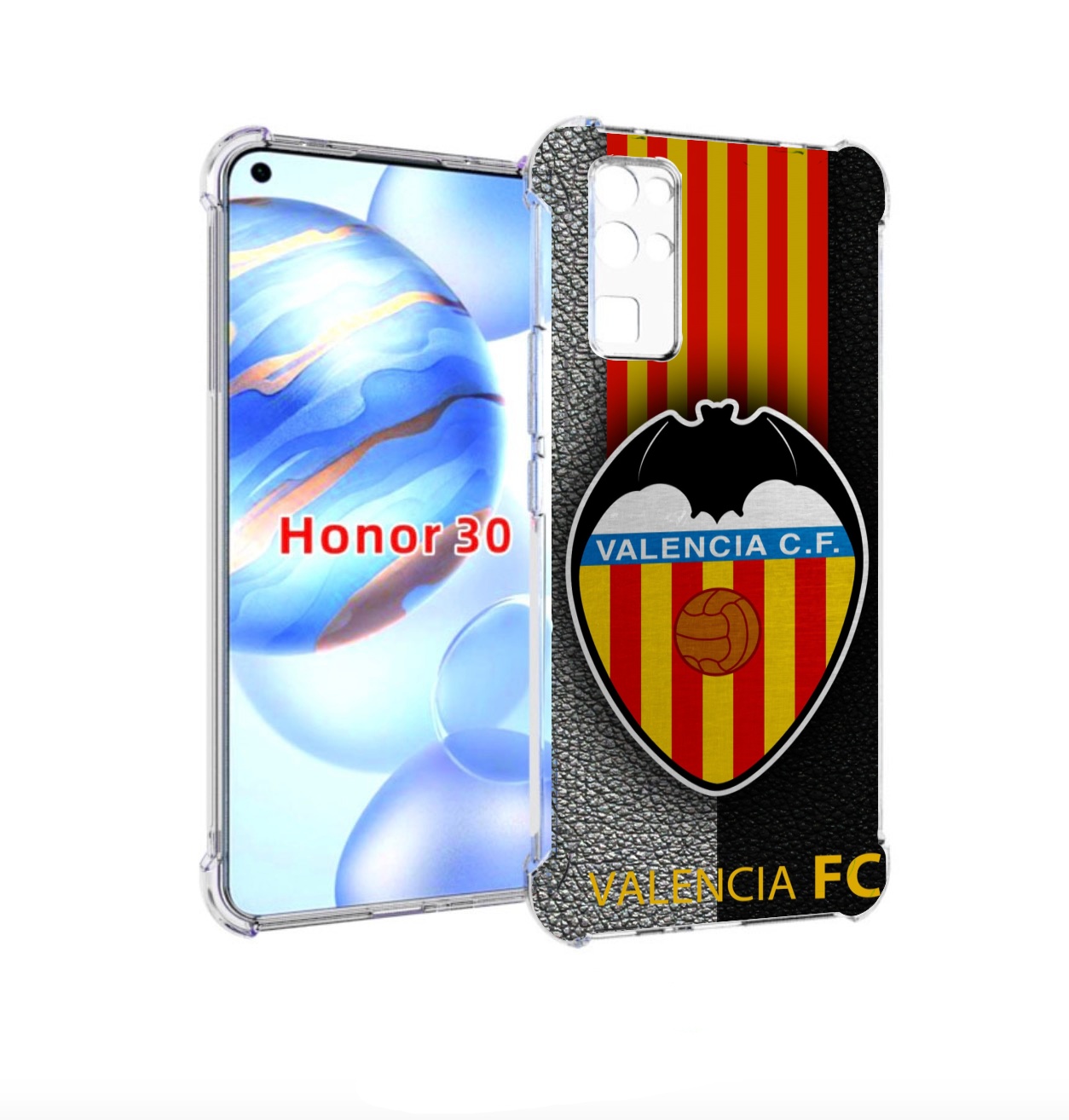 

Чехол бампер MyPads фк валенсия мужской для Honor 30 (BMH-AN10), Прозрачный, Tocco