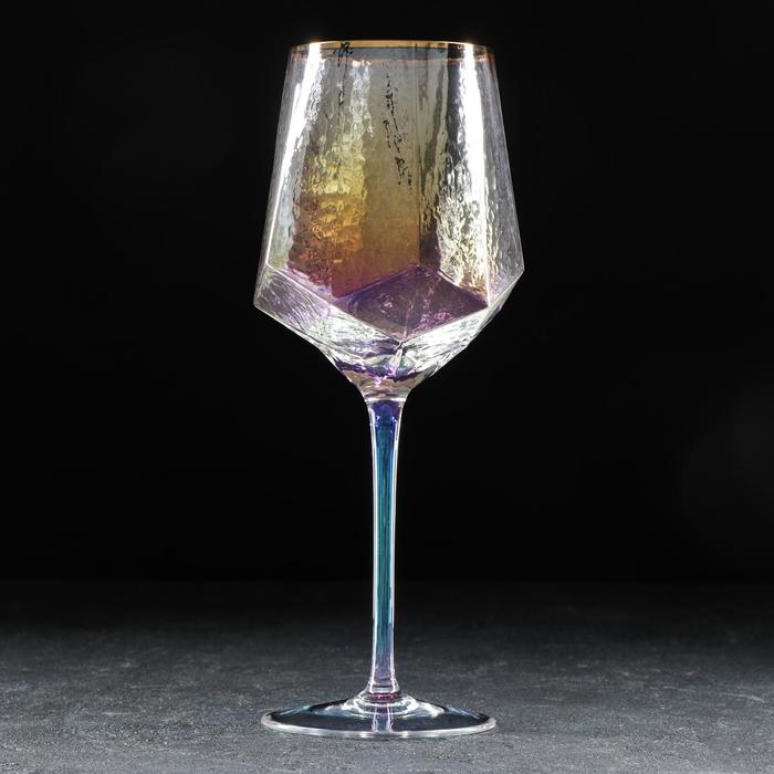 фото Бокал для вина magistro «дарио», 500 мл, 7,3?25 см, цвет перламутровый