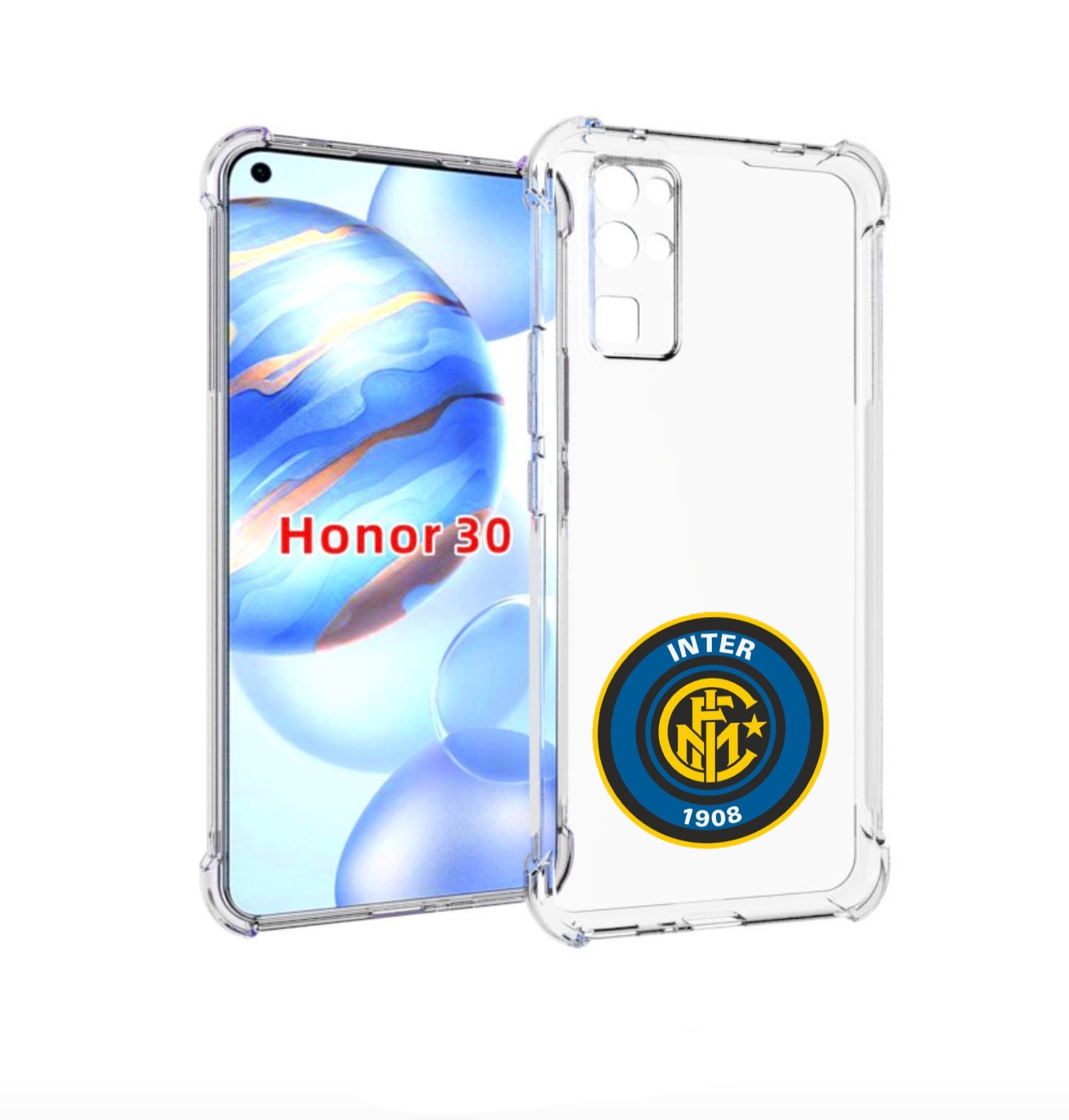 

Чехол бампер MyPads фк интер мужской для Honor 30 (BMH-AN10) про, Прозрачный, Tocco