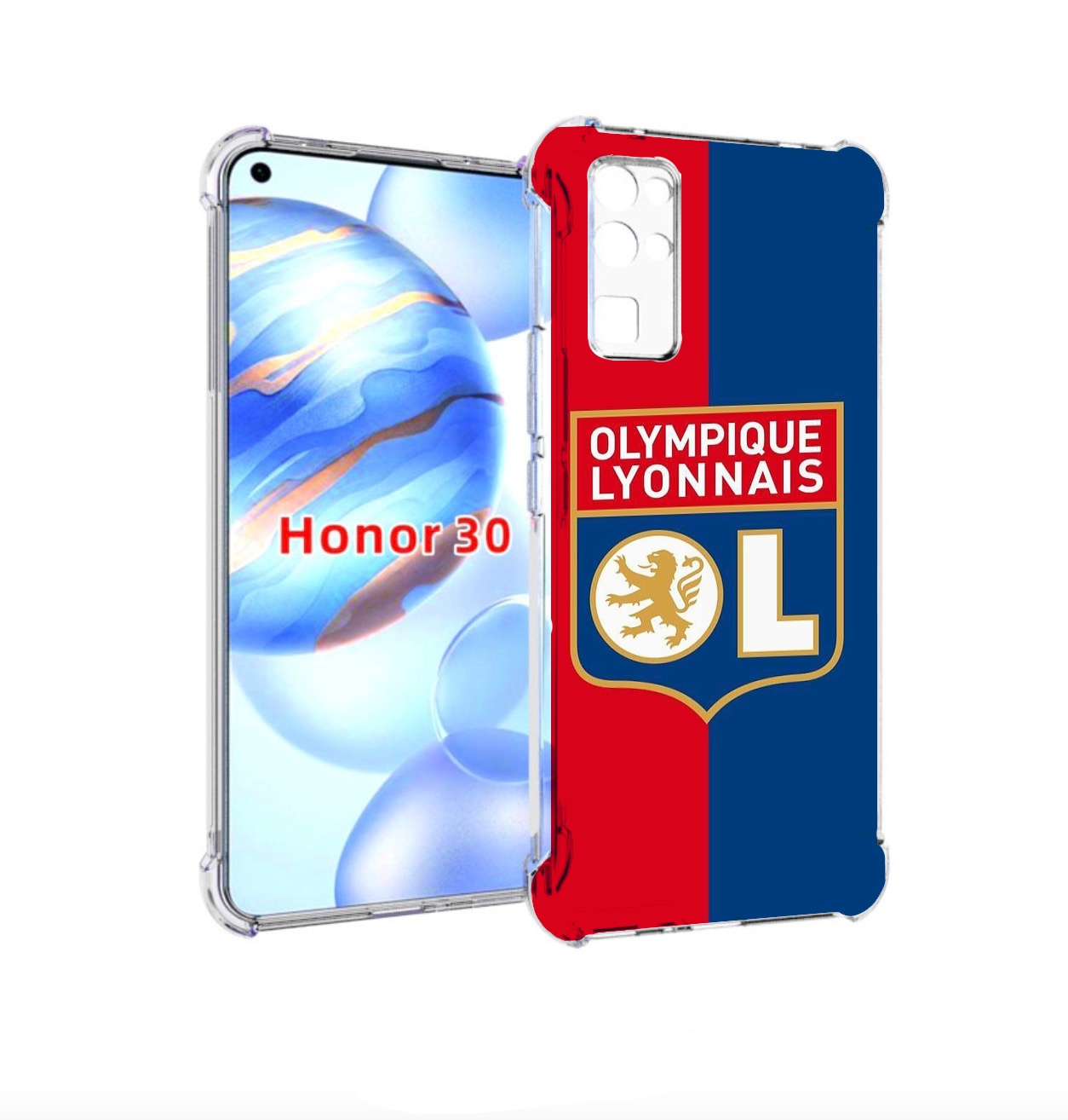 

Чехол бампер MyPads фк лион эмблема для Honor 30 (BMH-AN10) прот, Прозрачный, Tocco