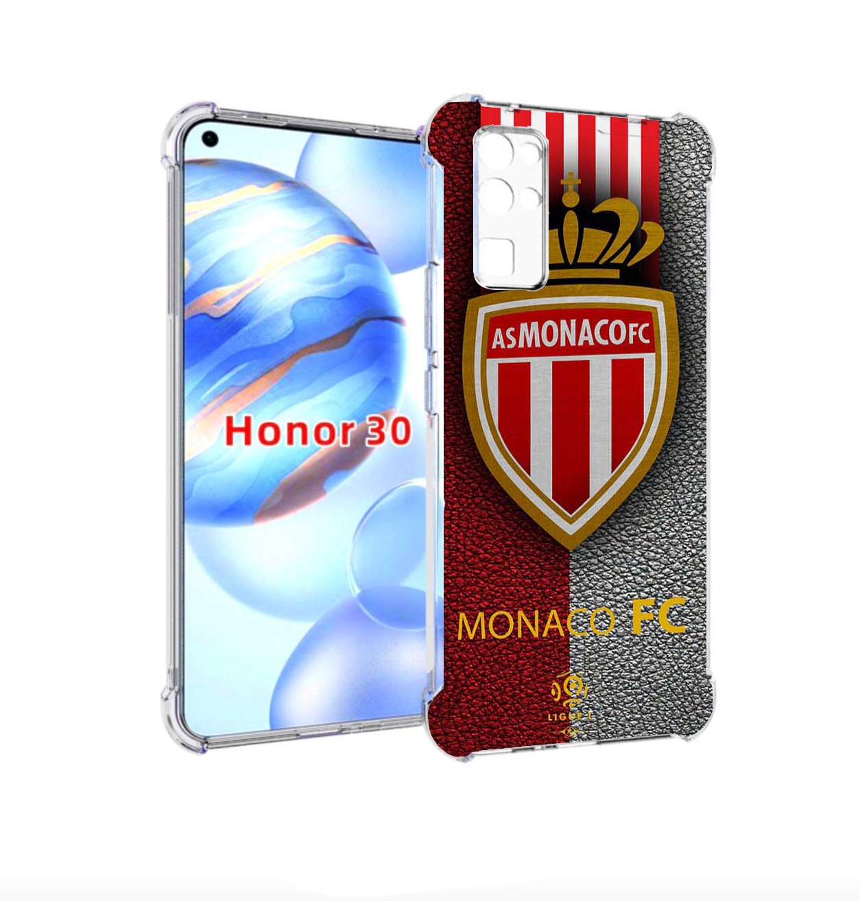 

Чехол бампер MyPads фк монако для Honor 30 (BMH-AN10) противоуда, Прозрачный, Tocco