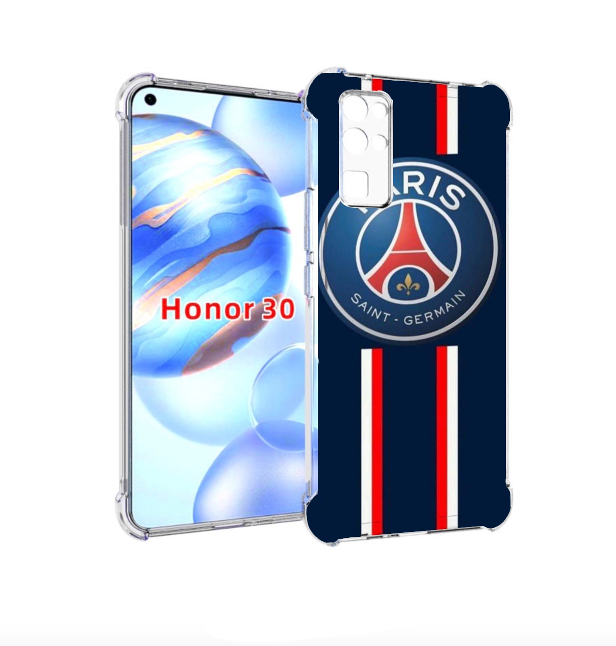 

Чехол бампер MyPads фк псж для Honor 30 (BMH-AN10) противоударный, Прозрачный, Tocco