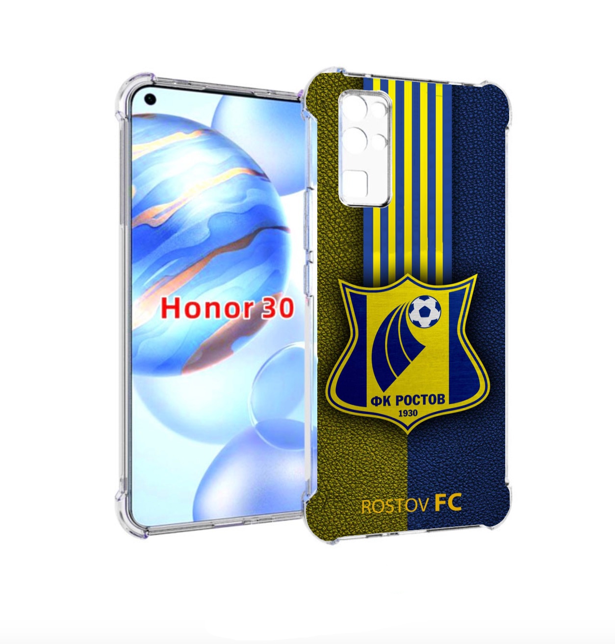 

Чехол бампер MyPads фк ростов мужской для Honor 30 (BMH-AN10) пр, Прозрачный, Tocco