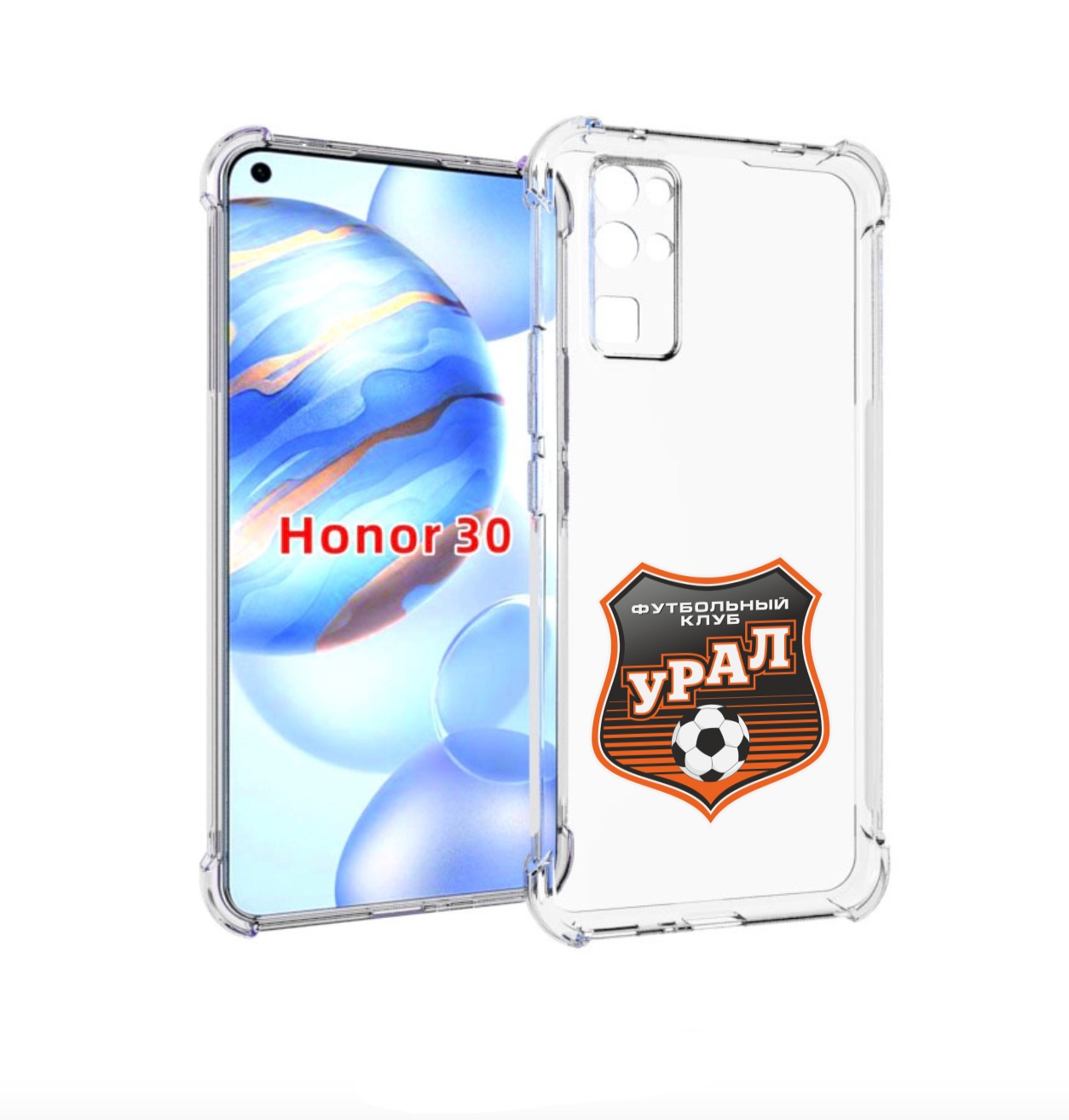 

Чехол бампер MyPads фк урал мужской для Honor 30 (BMH-AN10) прот, Прозрачный, Tocco