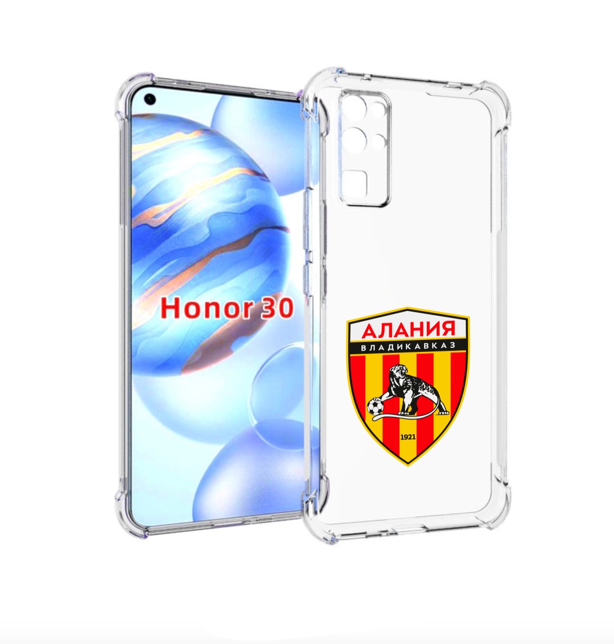 

Чехол бампер MyPads фк-алания-2 для Honor 30 (BMH-AN10) противоу, Прозрачный, Tocco