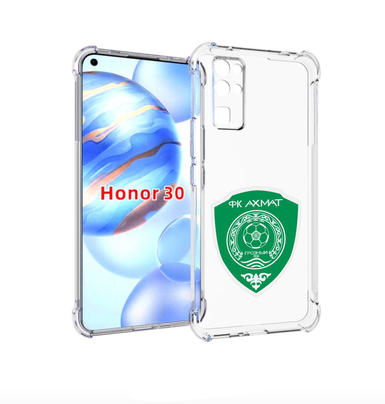 

Чехол бампер MyPads фк-ахмат-2 для Honor 30 (BMH-AN10) противоуд, Прозрачный, Tocco