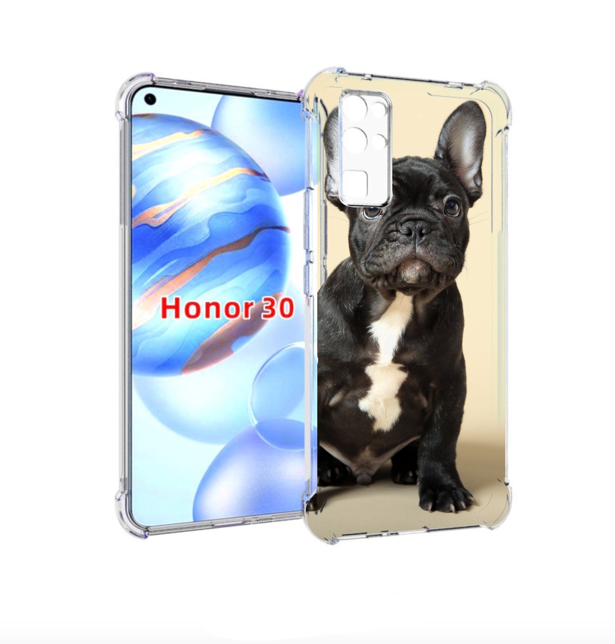 

Чехол бампер MyPads французскии бульдог для Honor 30 (BMH-AN10), Прозрачный, Tocco
