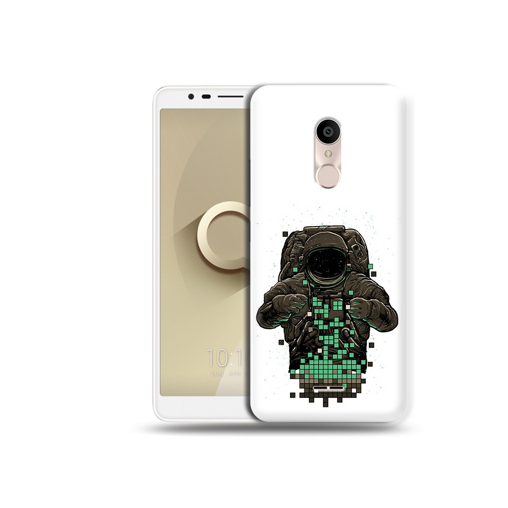 

Чехол MyPads Tocco для Alcatel 3C 5026D космонавт с пикселями, Прозрачный, Tocco
