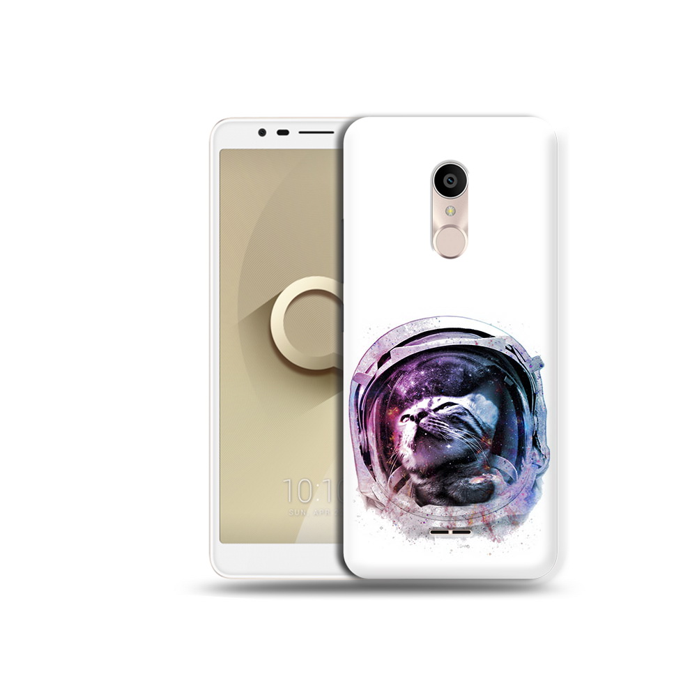 

Чехол MyPads Tocco для Alcatel 3C 5026D кот в шлеме, Прозрачный, Tocco