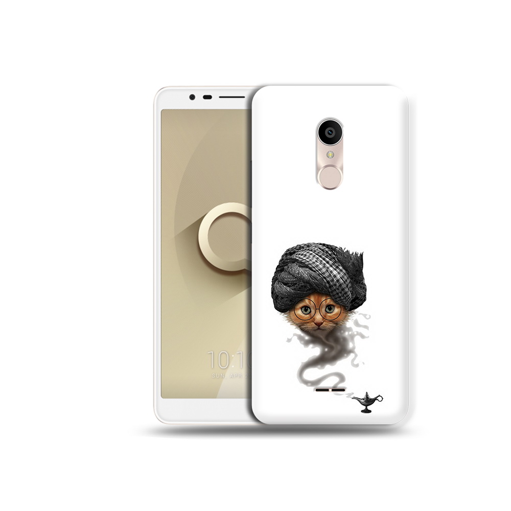 

Чехол MyPads Tocco для Alcatel 3C 5026D кот джин, Прозрачный, Tocco