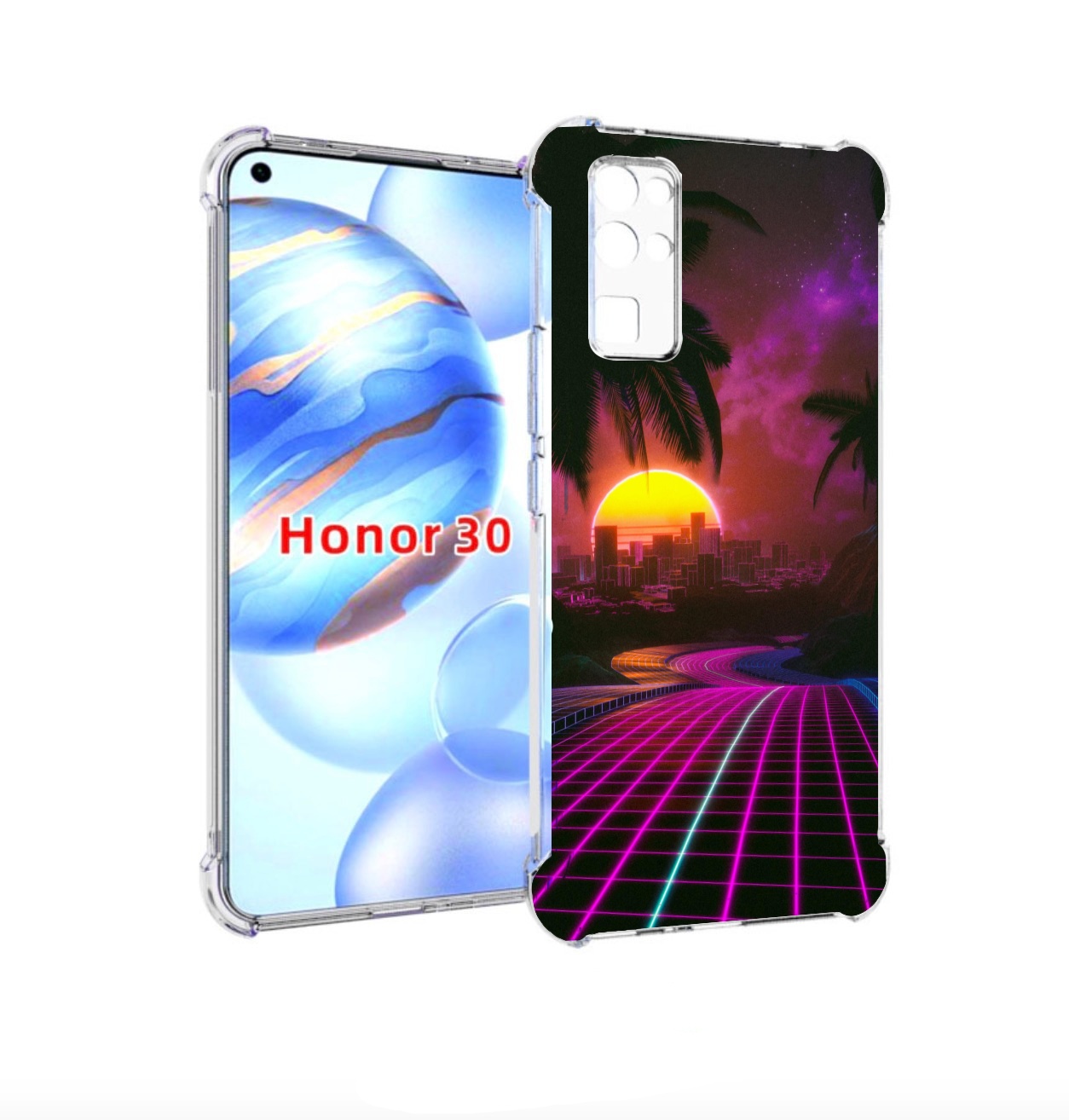 

Чехол бампер MyPads хотлайнмайами 2 для Honor 30 (BMH-AN10) прот, Прозрачный, Tocco