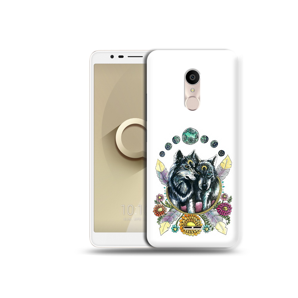 

Чехол MyPads Tocco для Alcatel 3C 5026D красивые волки абстракция, Прозрачный, Tocco