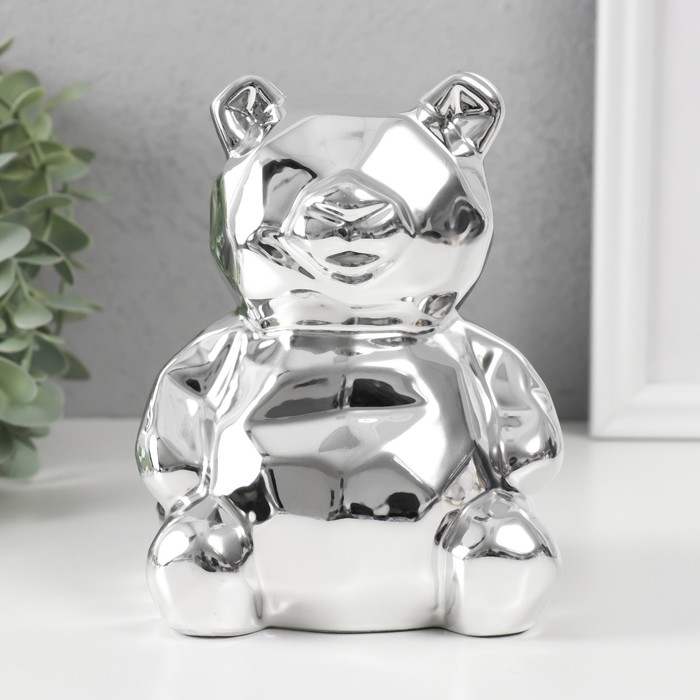 

Копилка Медвежонок 3D грани 9735406 серебро, 11 х 9,5 х 14,3 см