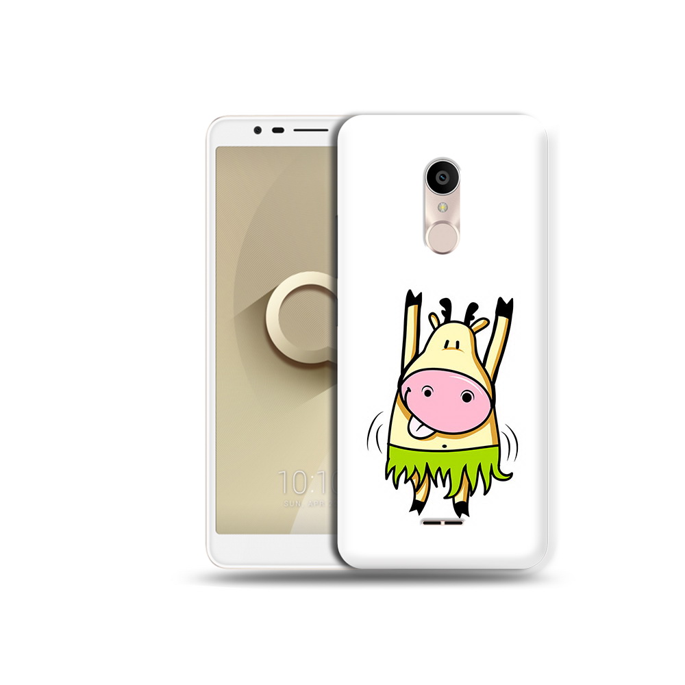 

Чехол MyPads Tocco для Alcatel 3C 5026D Веселая корова, Прозрачный, Tocco