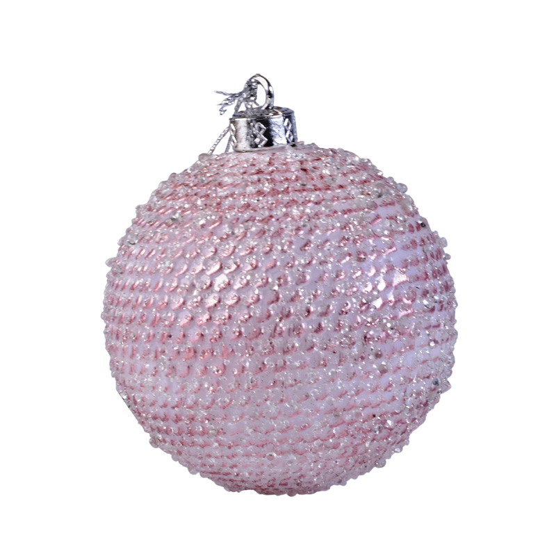 Новогодний шар Home Collection Pink New Year Розовый Новый Год d=8 см 1 шт