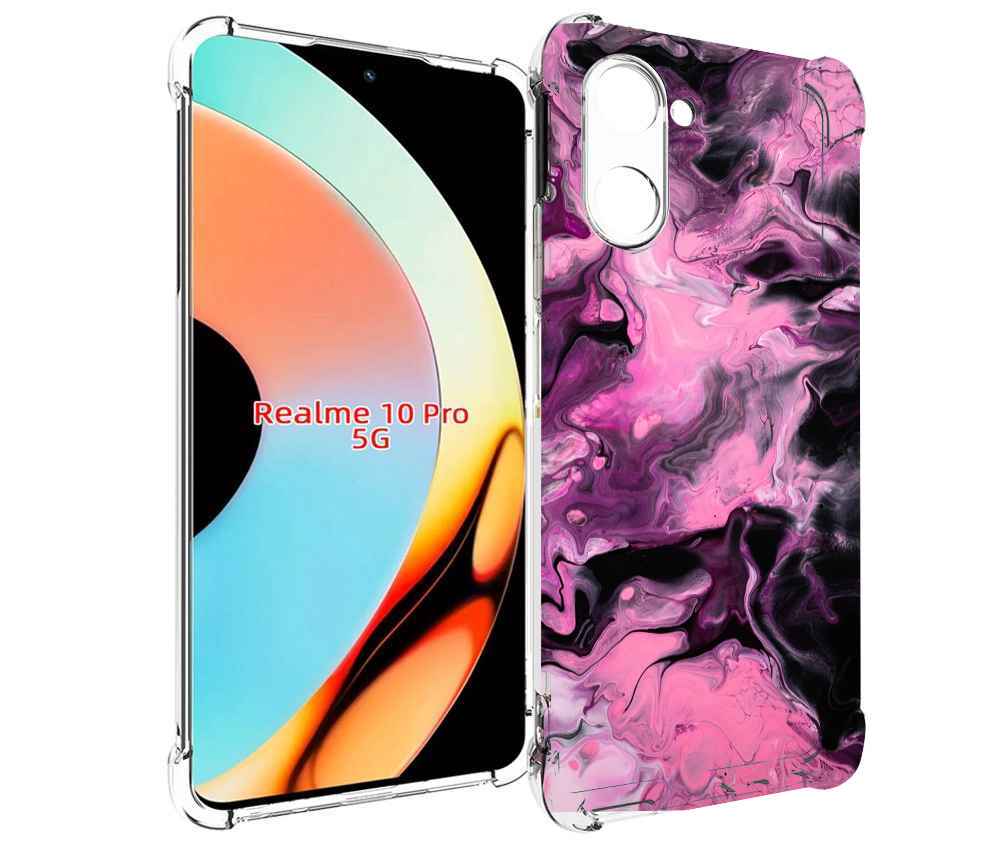 

Чехол бампер MyPads смешивание-фиолетового для Realme 10 Pro про..., Прозрачный, Tocco
