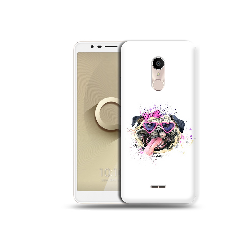 

Чехол MyPads Tocco для Alcatel 3C 5026D Веселая собака, Прозрачный, Tocco