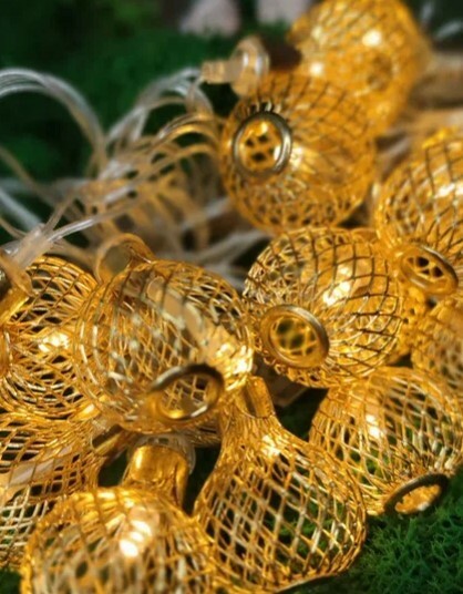 

Новогодняя гирлянда сетчатые кувшины, 4 метра, 40 Led, золотой 150 г, сетчатые кувшины