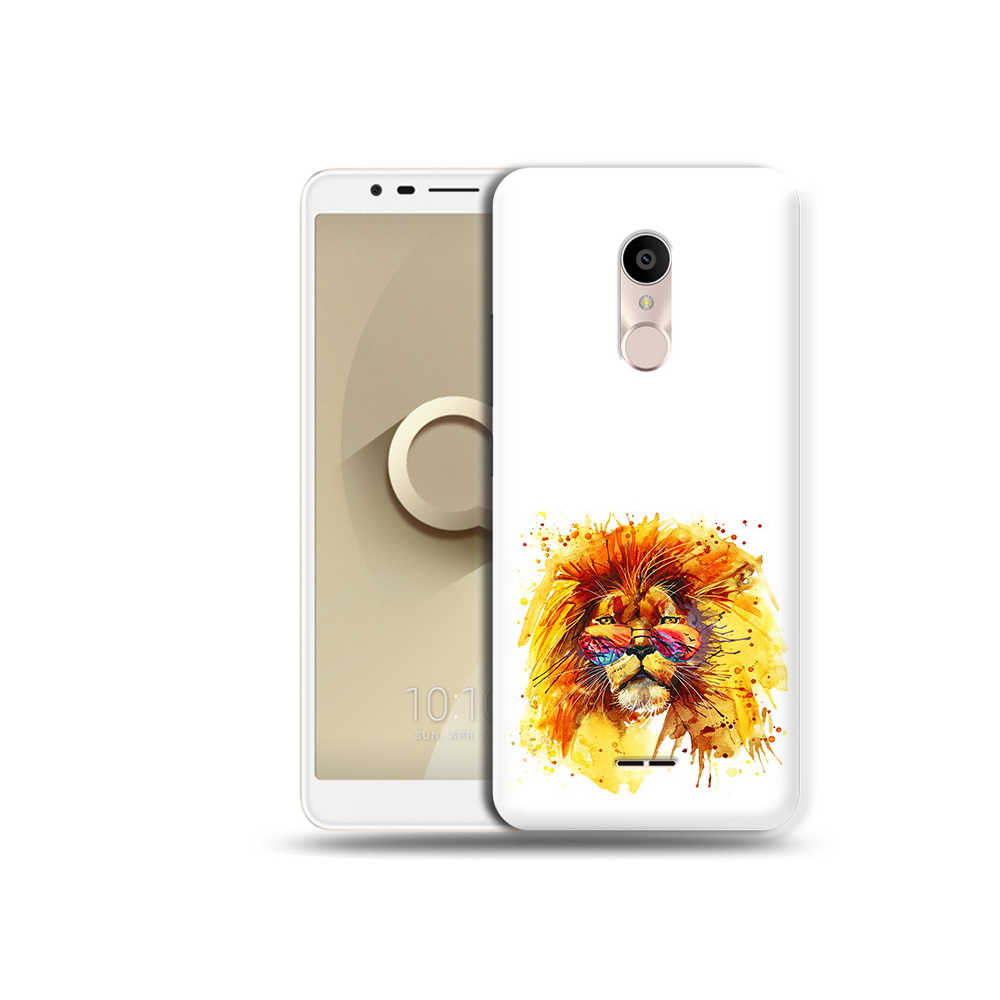 

Чехол MyPads Tocco для Alcatel 3C 5026D лев в очках, Прозрачный, Tocco