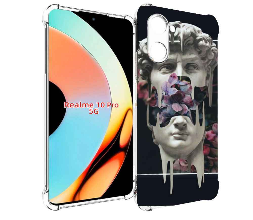 

Чехол бампер MyPads статуя-с-цветами-внутри для Realme 10 Pro пр..., Прозрачный, Tocco
