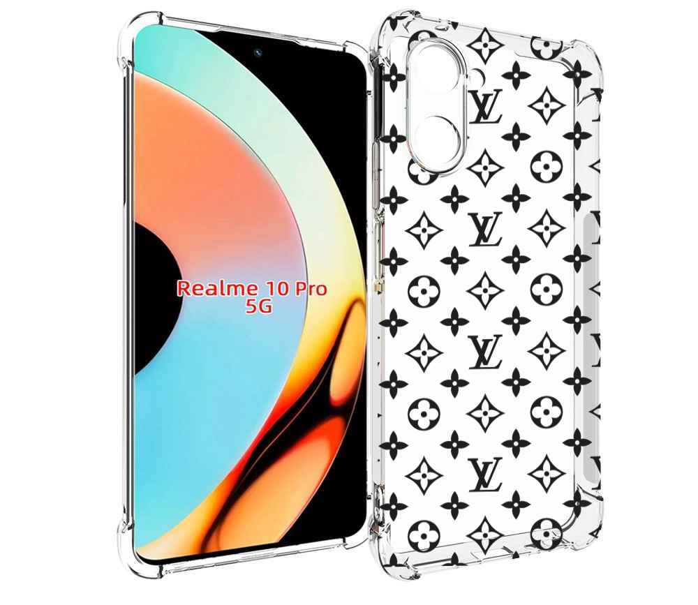 

Чехол бампер MyPads стильный-принт-на для Realme 10 Pro противоу..., Прозрачный, Tocco