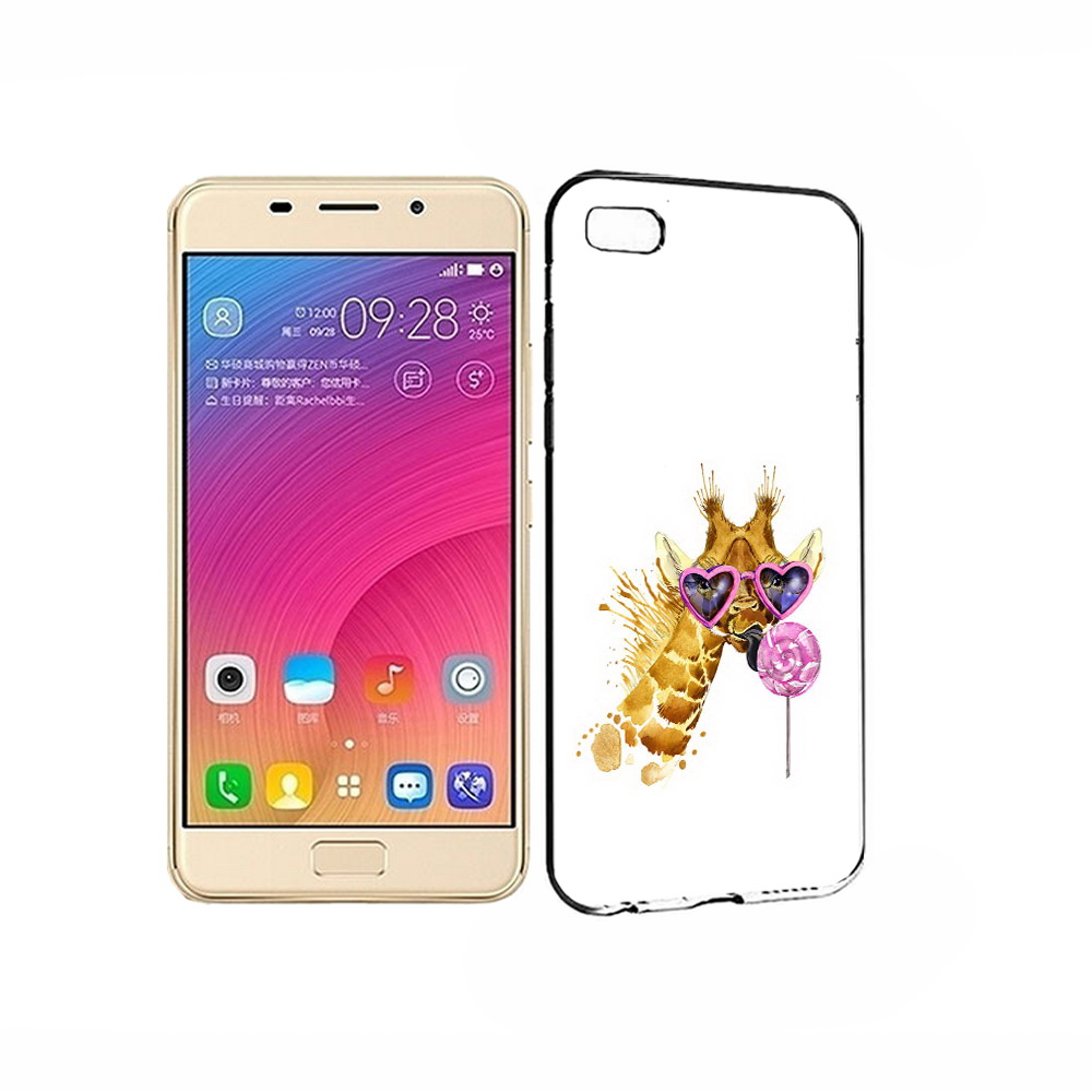 Чехол MyPads Tocco для Asus ZenFone 3S Max акварельный жираф
