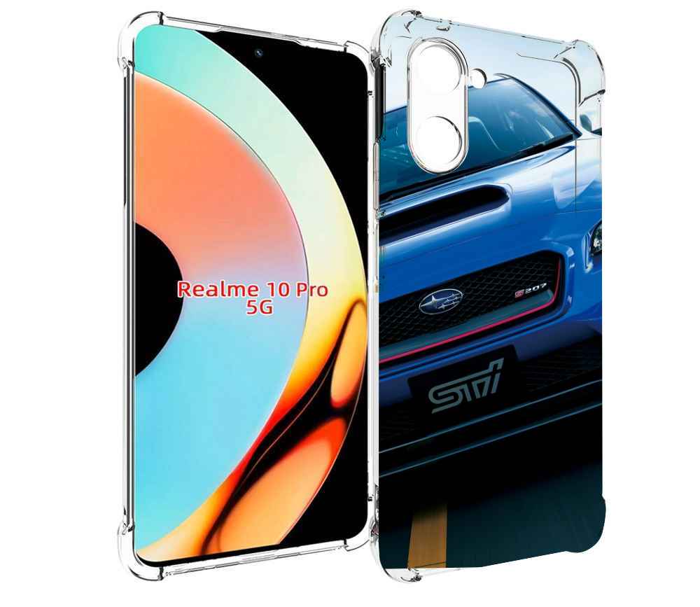

Чехол бампер MyPads субару subaru 2 для Realme 10 Pro противоуда..., Прозрачный, Tocco