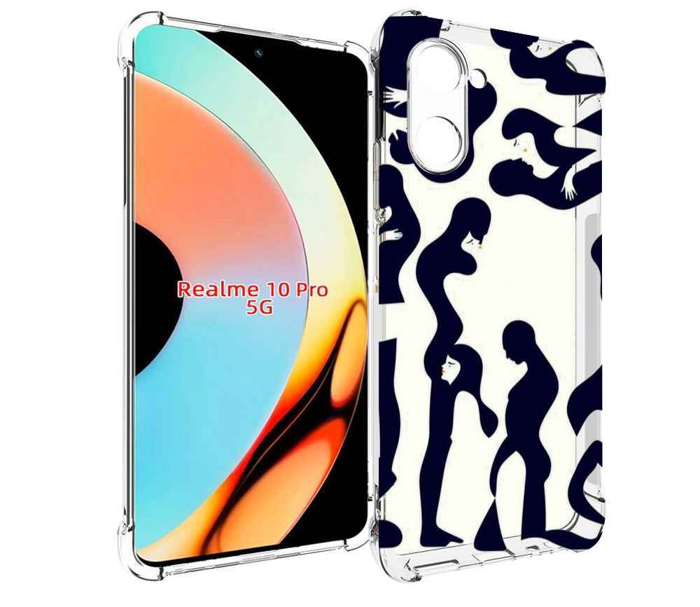 Чехол бампер MyPads схема-пар для Realme 10 Pro противоударный
