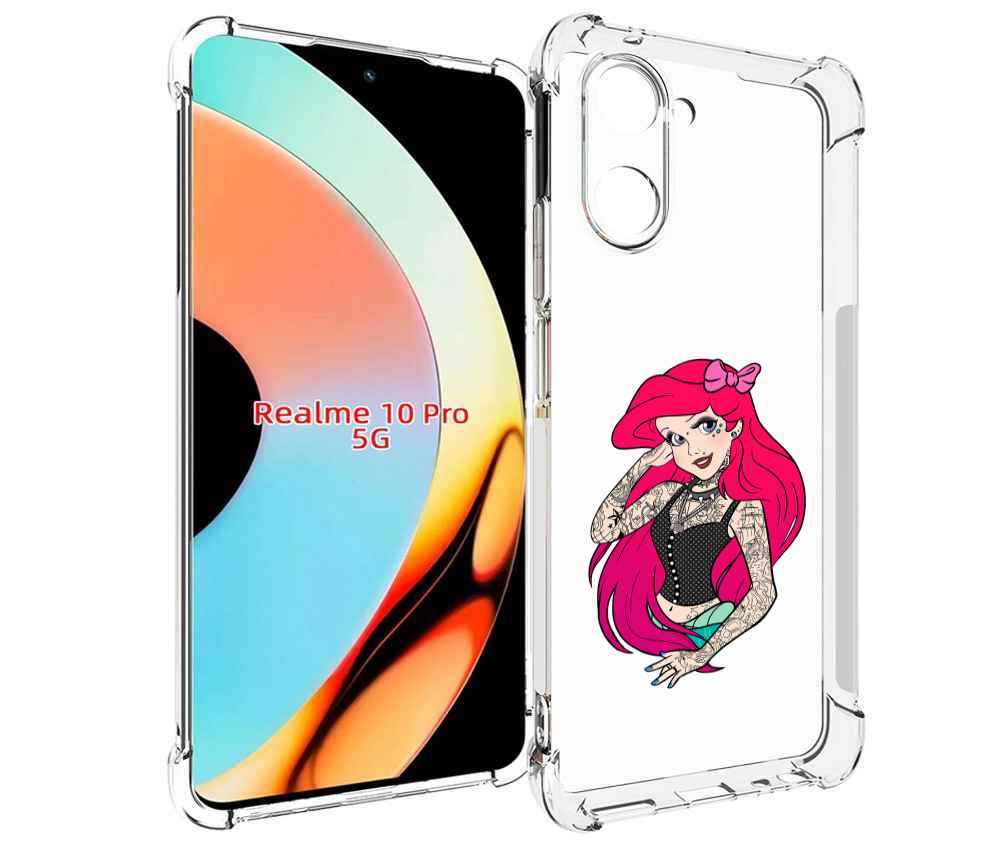 

Чехол бампер MyPads татуированная-принцесса женский для Realme 1..., Прозрачный, Tocco