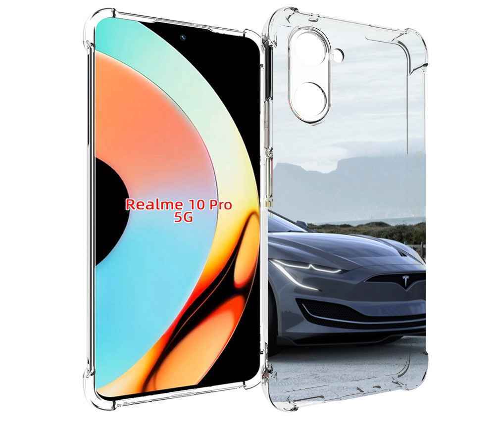 

Чехол бампер MyPads тесла tesla 2 мужской для Realme 10 Pro прот..., Прозрачный, Tocco