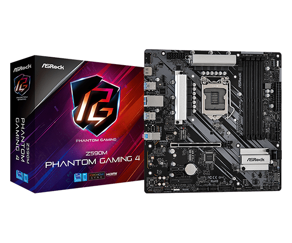 

Материнская плата ASRock Z590M PHANTOM GAMING 4, Z590M PHANTOM GAMING 4