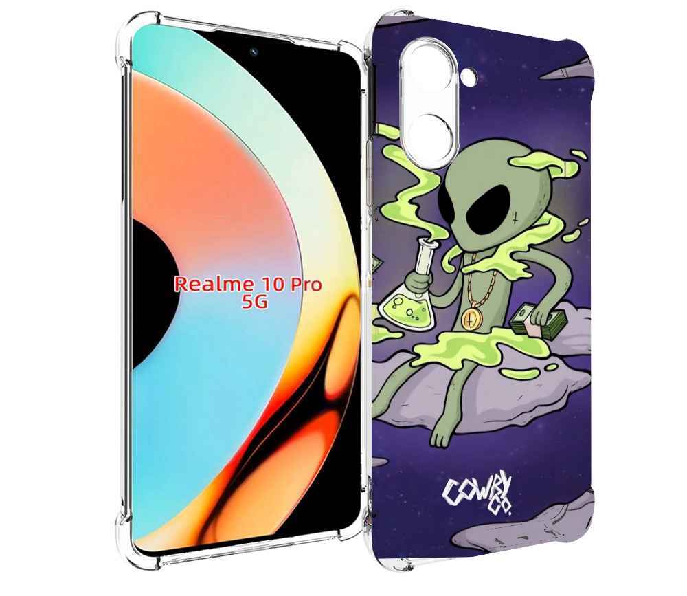 

Чехол бампер MyPads токсичный инопланетянин для Realme 10 Pro пр..., Прозрачный, Tocco