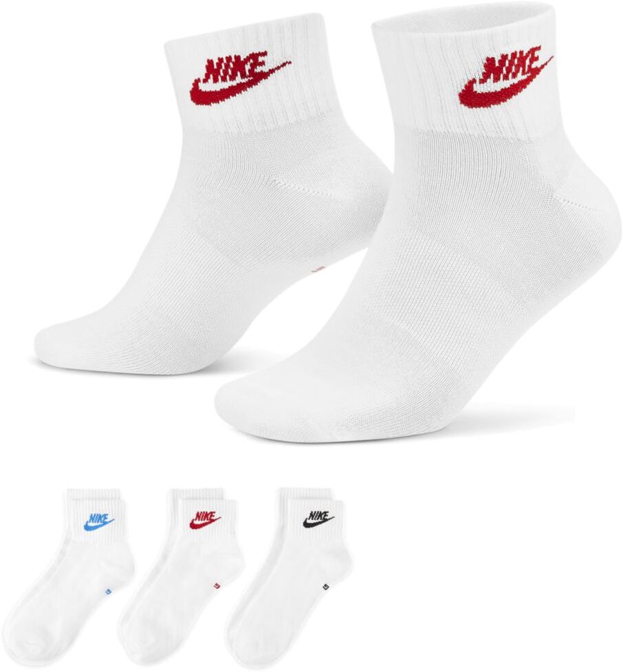 Комплект носков унисекс Nike Everyday Essential Ankle Socks 3P белых M