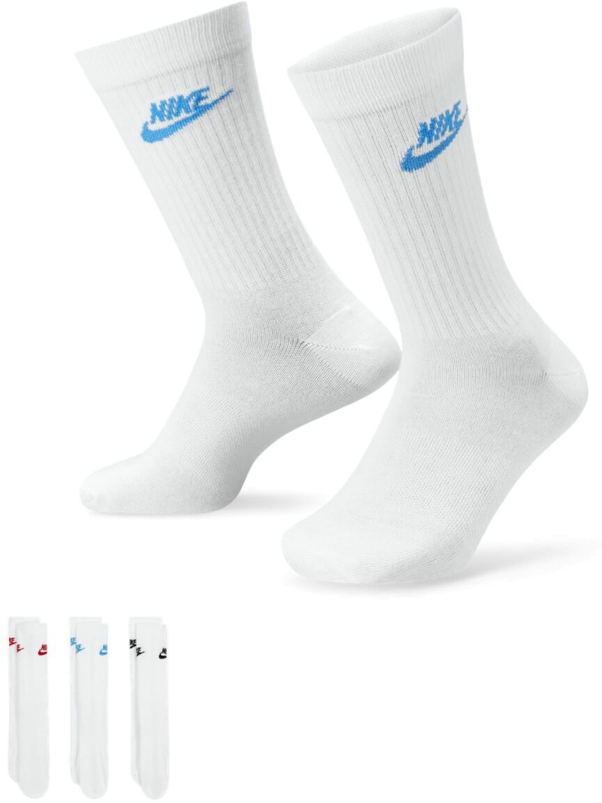 

Комплект носков унисекс Nike Sportswear Everyday Essential Socks 3P белых M, Белый, Sportswear Everyday Essential Socks 3P