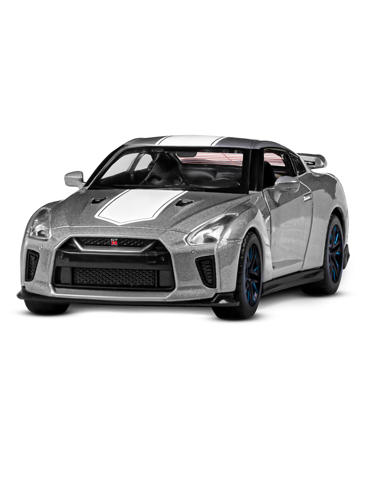 фото Машинка металлическая автопанорама nissan gt-r r35, м1:32, серый, jb1251546