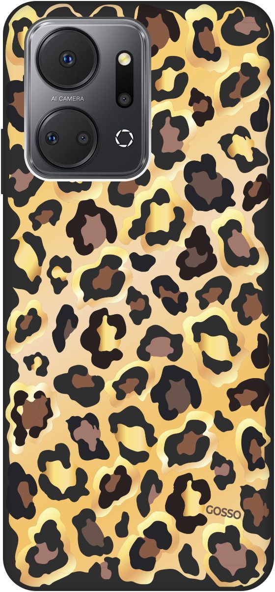 

Матовый Soft Touch Чехол на Honor X7a "Cheetah" черный, Черный;коричневый, 159390
