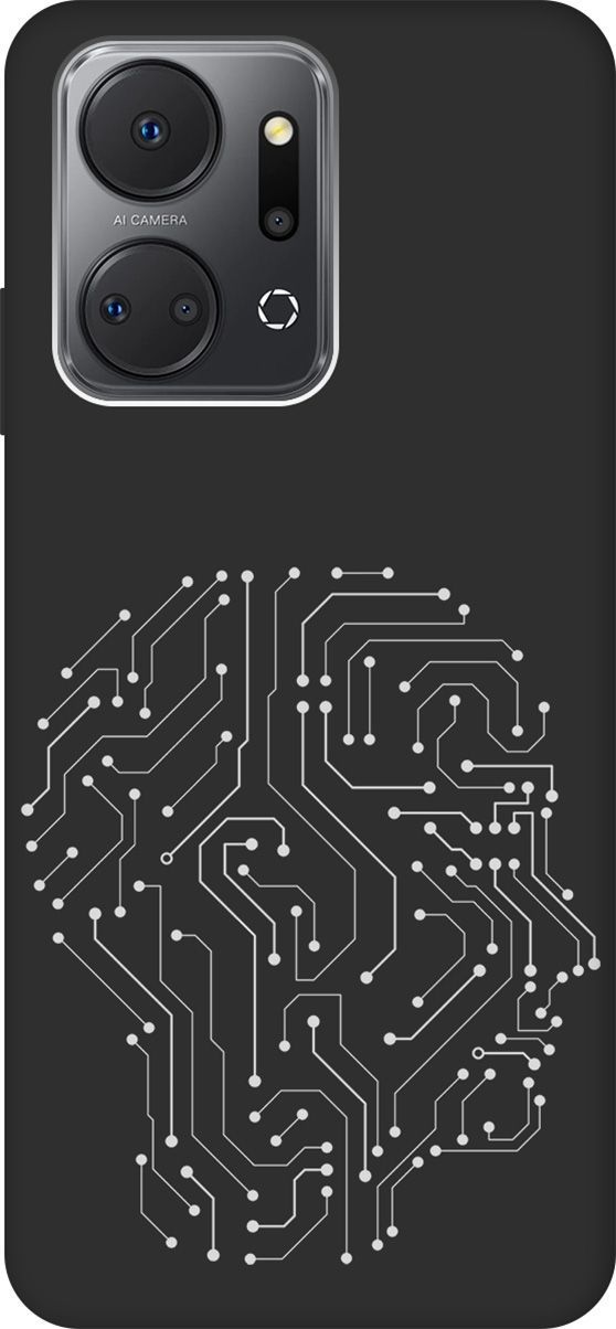 

Матовый Soft Touch Чехол на Honor X7a "Mindmap" черный, Черный;белый, 159390