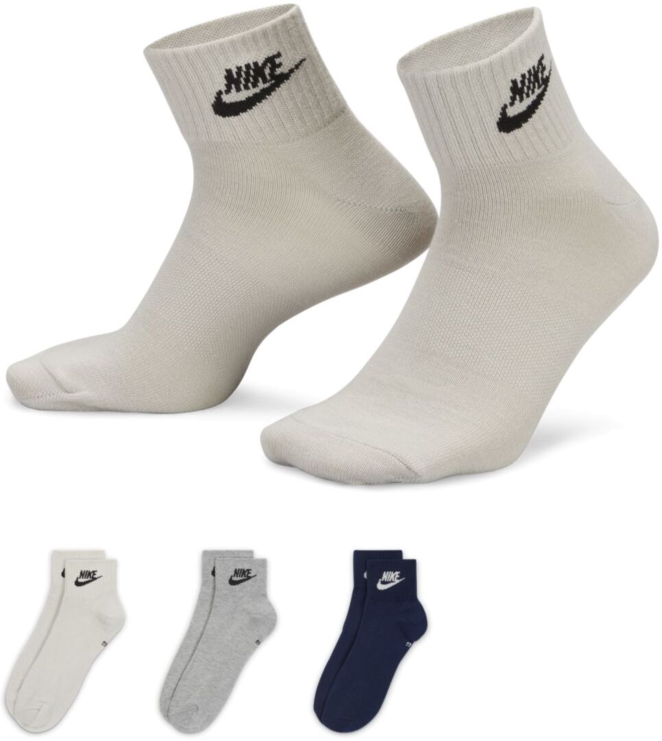 

Комплект носков унисекс Nike Everyday Essential Ankle Socks 3P серых M, Серый, Everyday Essential Ankle Socks 3P