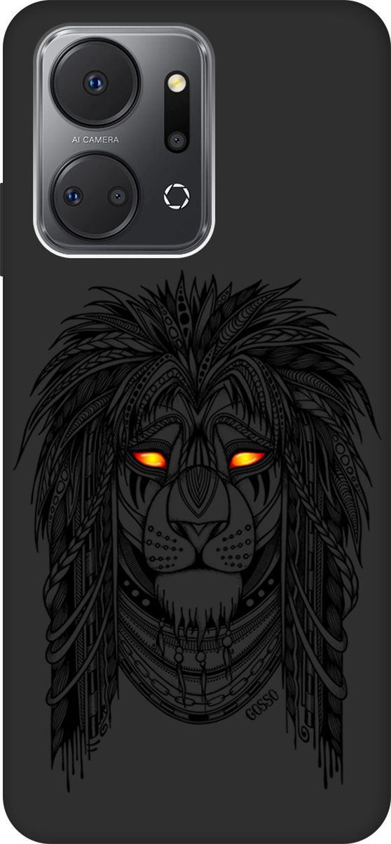 

Матовый Soft Touch Чехол на Honor X7a "Grand Leo" черный, Черный;желтый, 159390