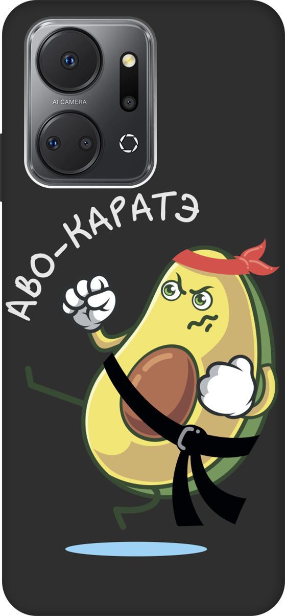 

Матовый Soft Touch Чехол на Honor X7a "Avo-Karate" черный, Черный;зеленый, 159390
