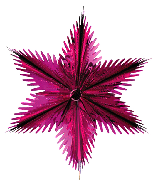 Подвесное украшение Holiday Classics Звезда из фольги полярная H241001M 60 см розовый