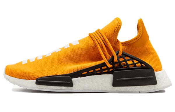 

Кроссовки унисекс Adidas Pharrell Hu NMD HU Hue Man Tangerine желтые 38 EU, Желтый, Pharrell Hu NMD HU Hue Man Tangerine