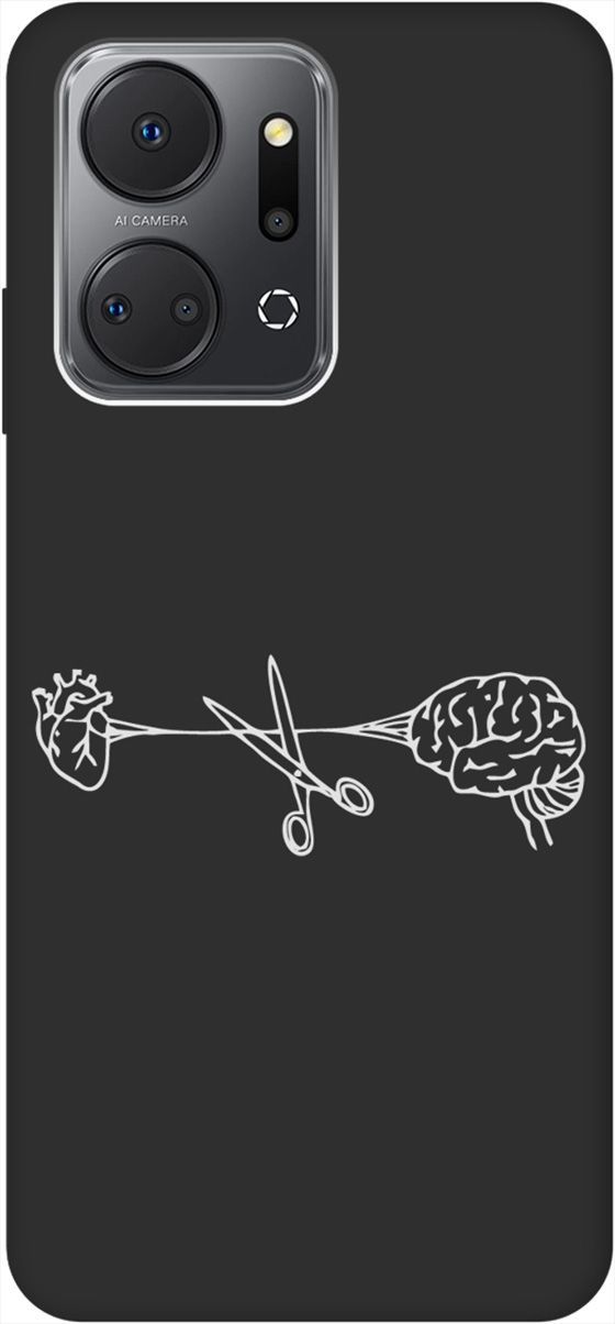 

Матовый Soft Touch Чехол на Honor X7a "Cut It W" черный, Черный;белый, 159391
