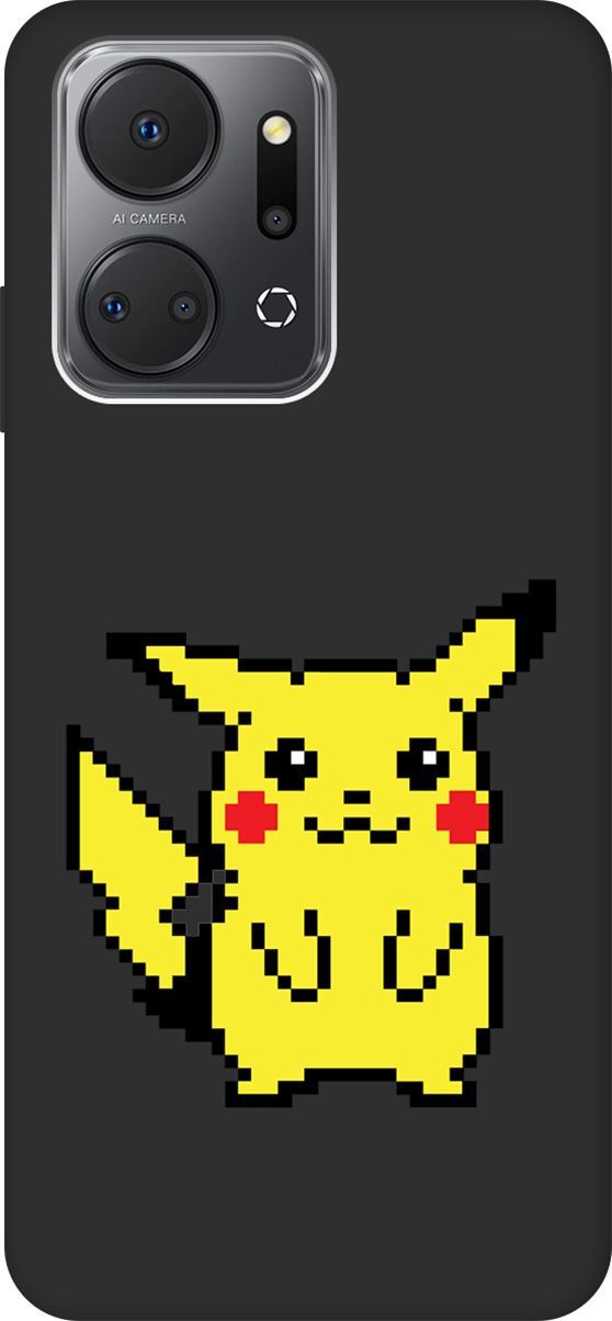 

Матовый Soft Touch Чехол на Honor X7a "Pixel Pikachu" черный, Черный;желтый, 159391