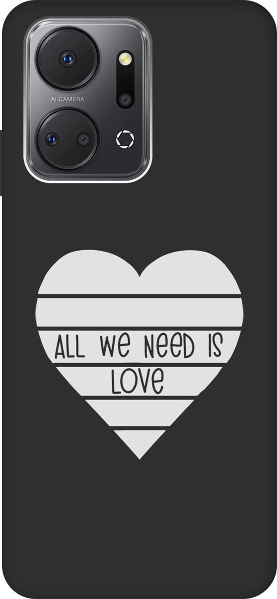 

Чехол на Honor X7a "All We Need is Love W" черный, Черный;белый, 159391